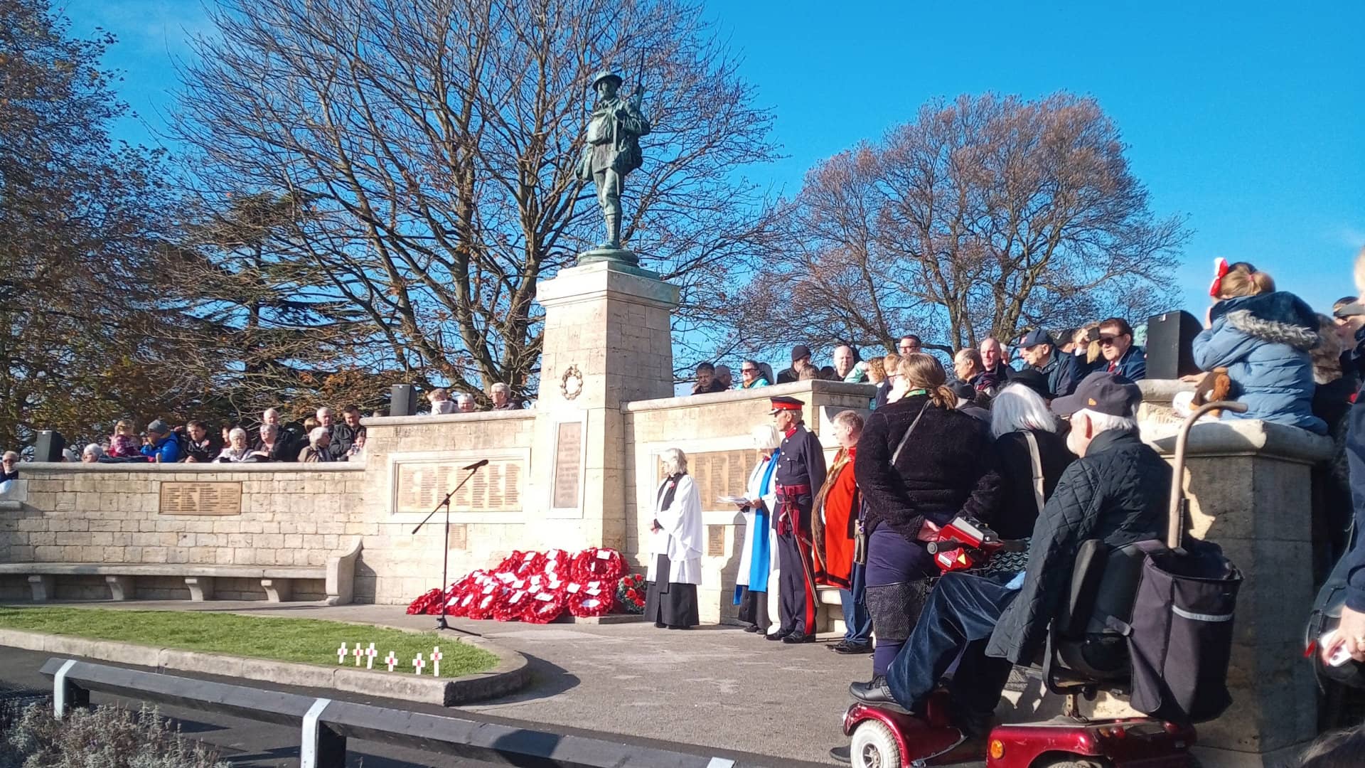 Rememberance Sunday as observed at War Memorial Evesham