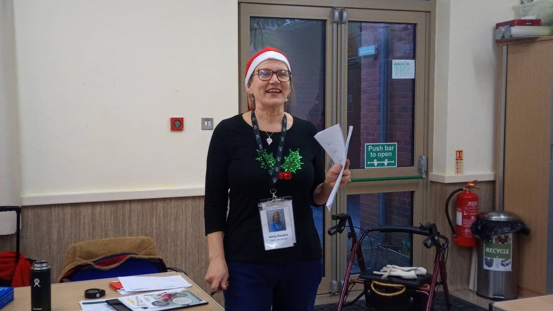 Jenny Douglas at Sight Concern Christmas party