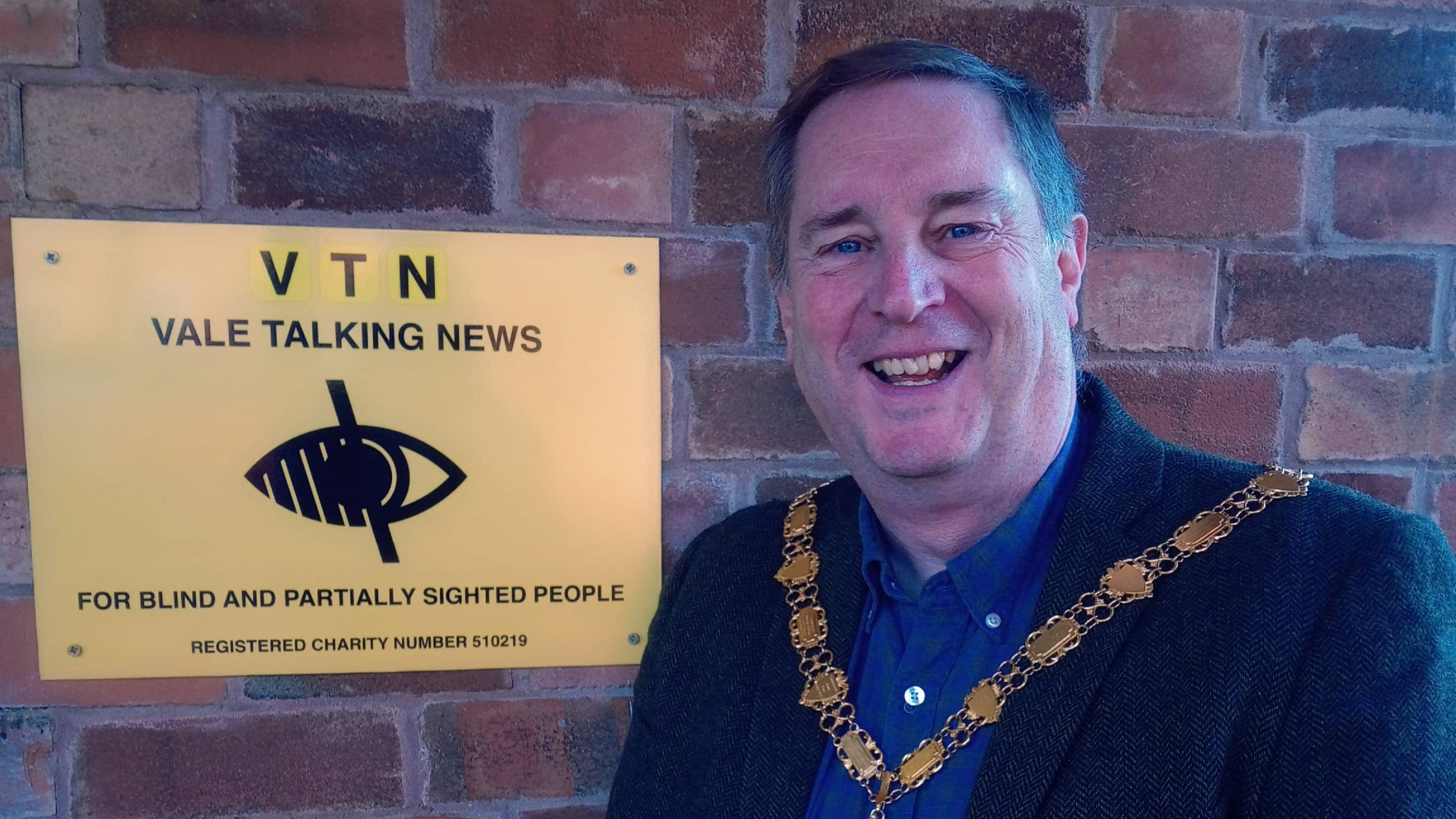 Mayor of Evesham Robbie Raphael outside VTN studio