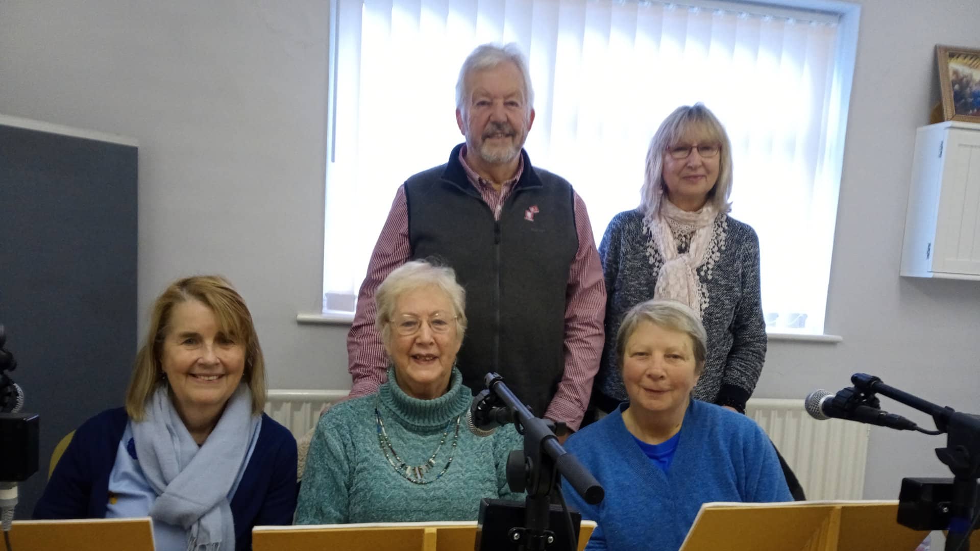 Mayoress of Evesham with volunteers at VTN studio