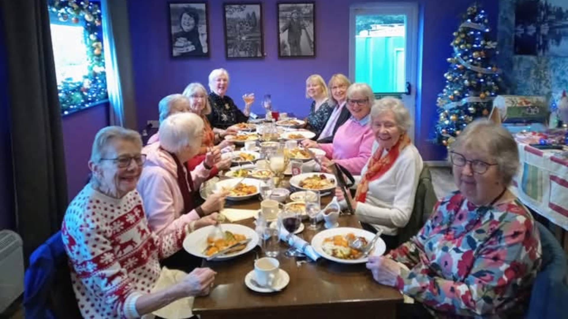 Volunteers at Vale Talking News Christmas lunch