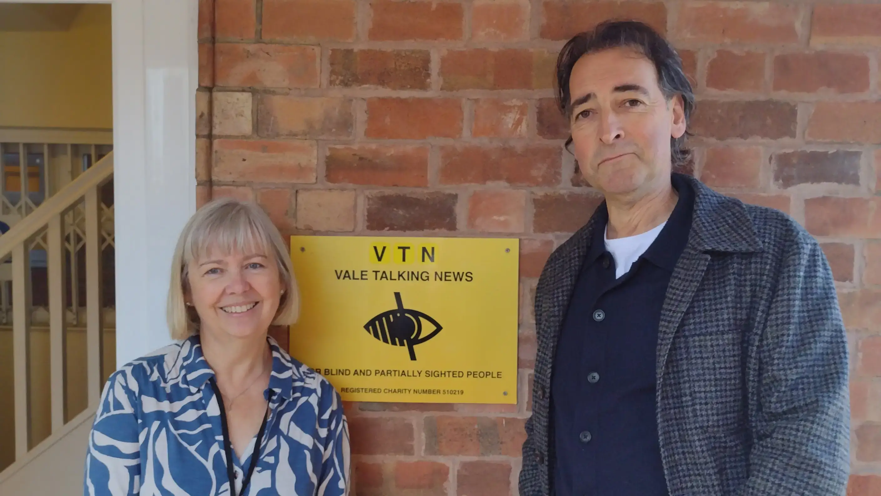 VTN Editor Kim Smith with special guest Alistair McGowan outside the studio