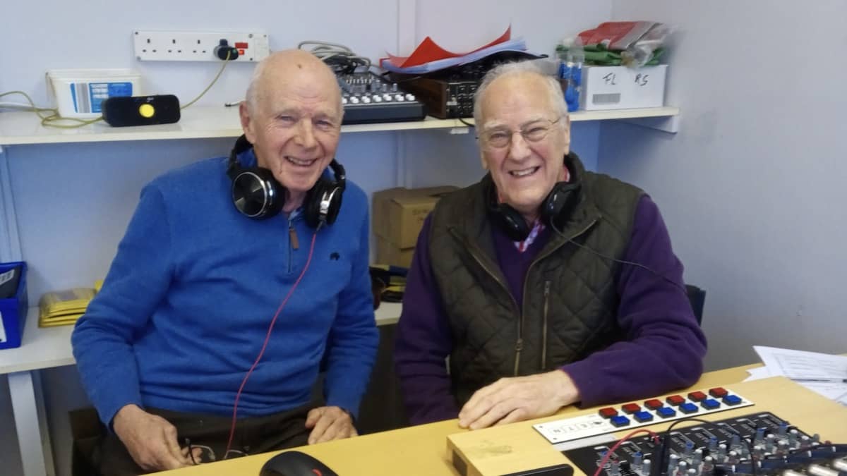 Vale Talking News Volunteers Tony Perfect and Colin Taylor in the VTN studio